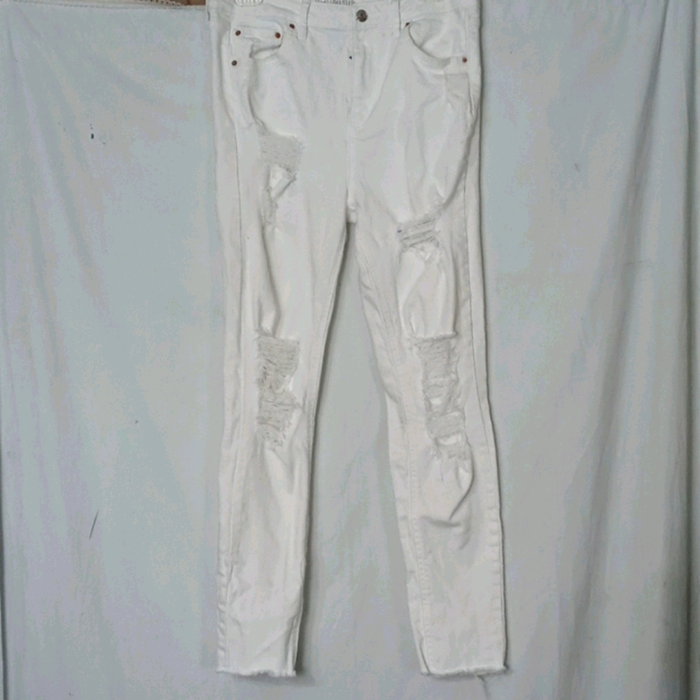 wild fable White Ripped Skinny Jeans